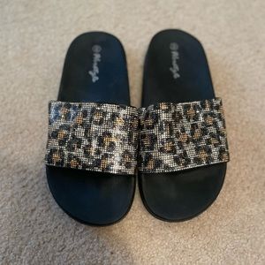 Cheetah sparkle slides